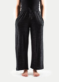 Wide Leg Rayon Lounge Pants | Black-Image 1