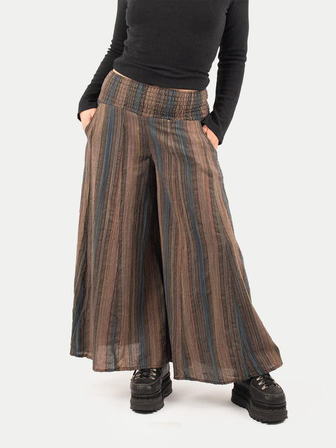 Wide Leg Smocked Pants