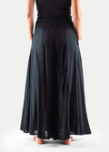 Wide Leg Smocked Pants | Black-Image 4