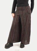 Wide Leg Smocked Pants | Charcoal-Image 1