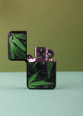 Windproof Metal Lighter Refillable | Leaf-Image 1