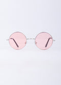 Wireframe Round Lennon Sunglasses | Pink-Image 1