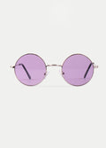 Wireframe Round Lennon Sunglasses | Purple-Image 1