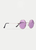 Wireframe Round Lennon Sunglasses | Purple-Image 2