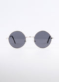 Wireframe Round Lennon Sunglasses | Silver-Image 1