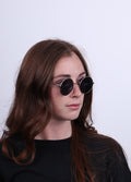 Wireframe Round Lennon Sunglasses | Silver-Image 2