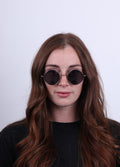 Wireframe Round Lennon Sunglasses | Silver-Image 3