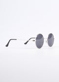 Wireframe Round Lennon Sunglasses | Silver-Image 5