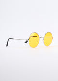 Wireframe Round Lennon Sunglasses | Yellow-Image 4