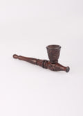 Wood Pipe Rosewood Carved Round 15cm | One Colour-Image 2