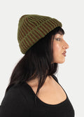 Woolen Fisherman Two Tone Beanie | Brown-Image 3