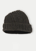 Woolen Fisherman Two Tone Beanie | Charcoal-Image 1