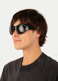 Wrap Oversized Alien Sunglasses | Black-Image 4