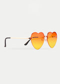 Heart Gradient Sunglasses | Orange/Yellow-Image 2