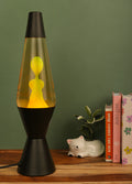Yellow Wax Liquid Lamp - Black Base | One Colour-Image 1