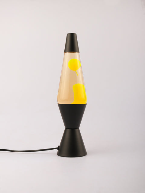 Yellow Wax Liquid Lamp - Black Base