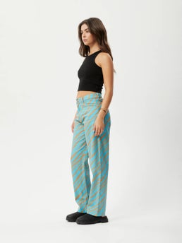 Pastel Stripe Wide Leg Pants