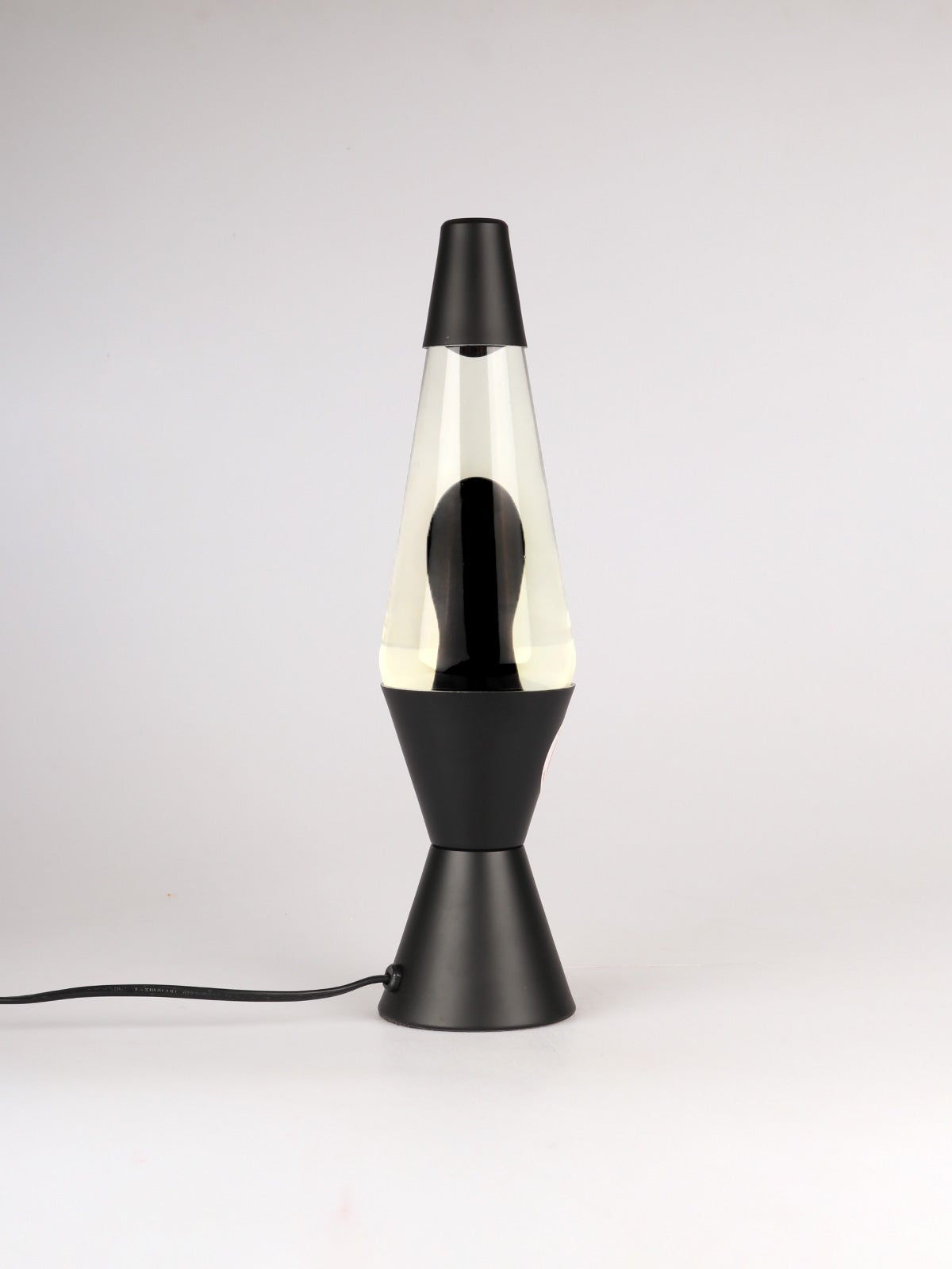 Black lava outlet lamp