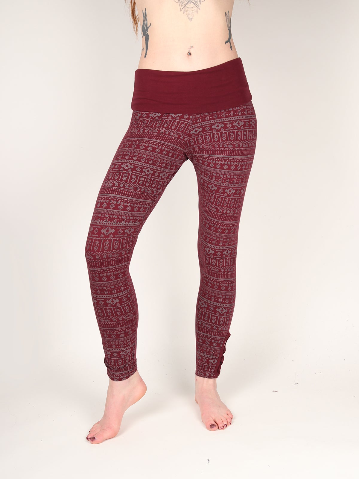 Shop Prisma's Cherry Brown Churidar Leggings