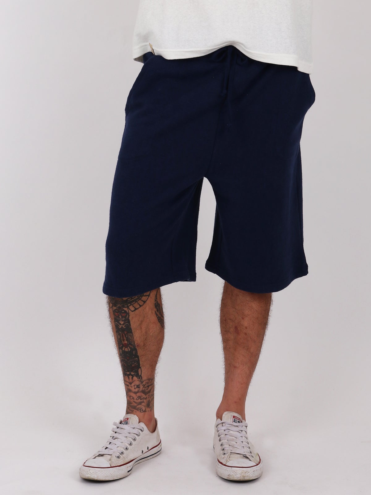 Navy hot sale long shorts