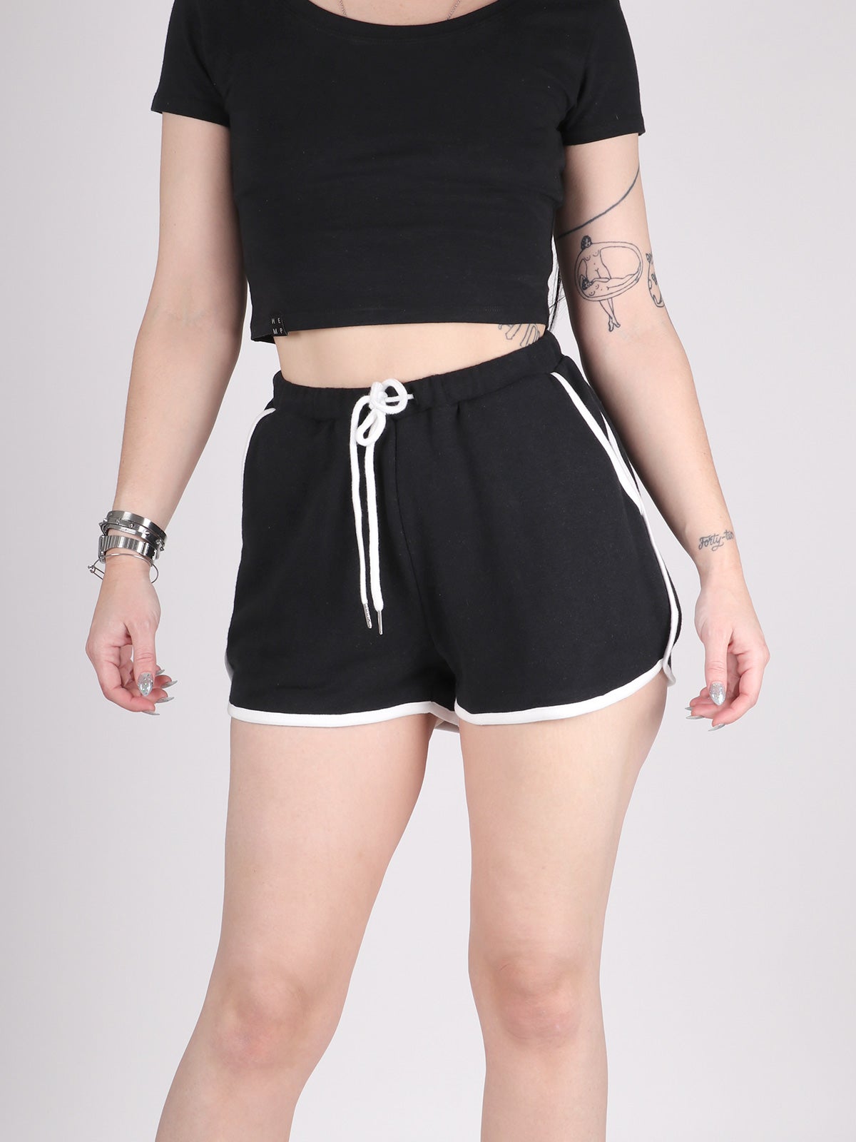 Black retro outlet shorts