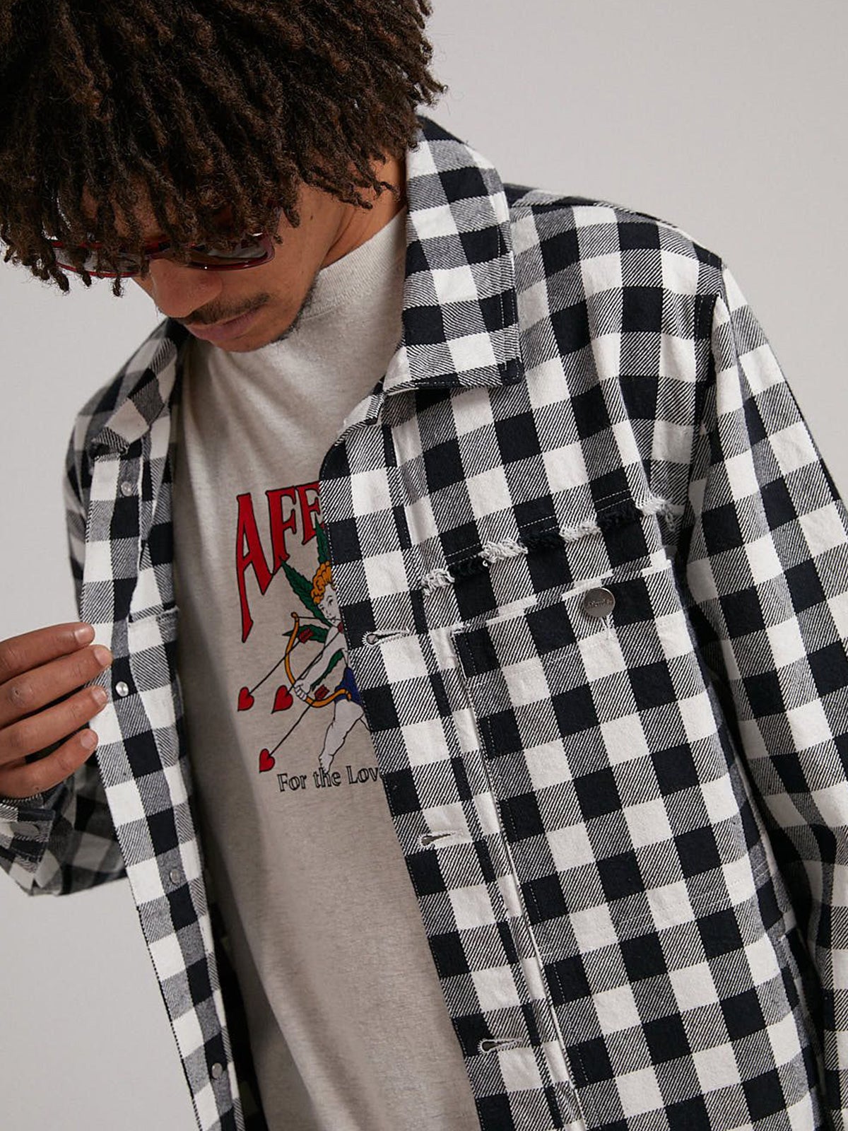 Overtime- Unisex Gingham Jacket | Cosmic