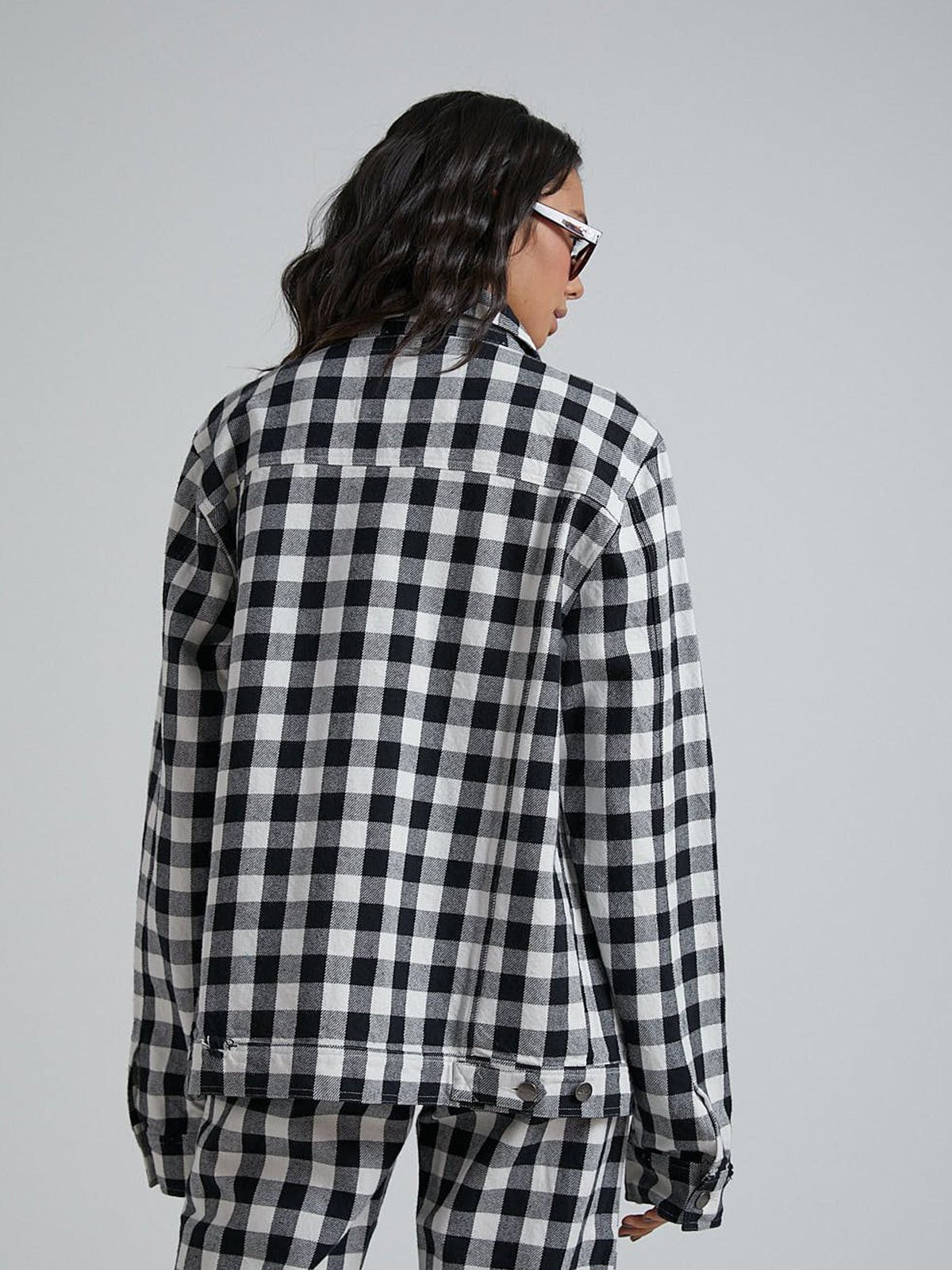 Overtime- Unisex Gingham Jacket | Cosmic