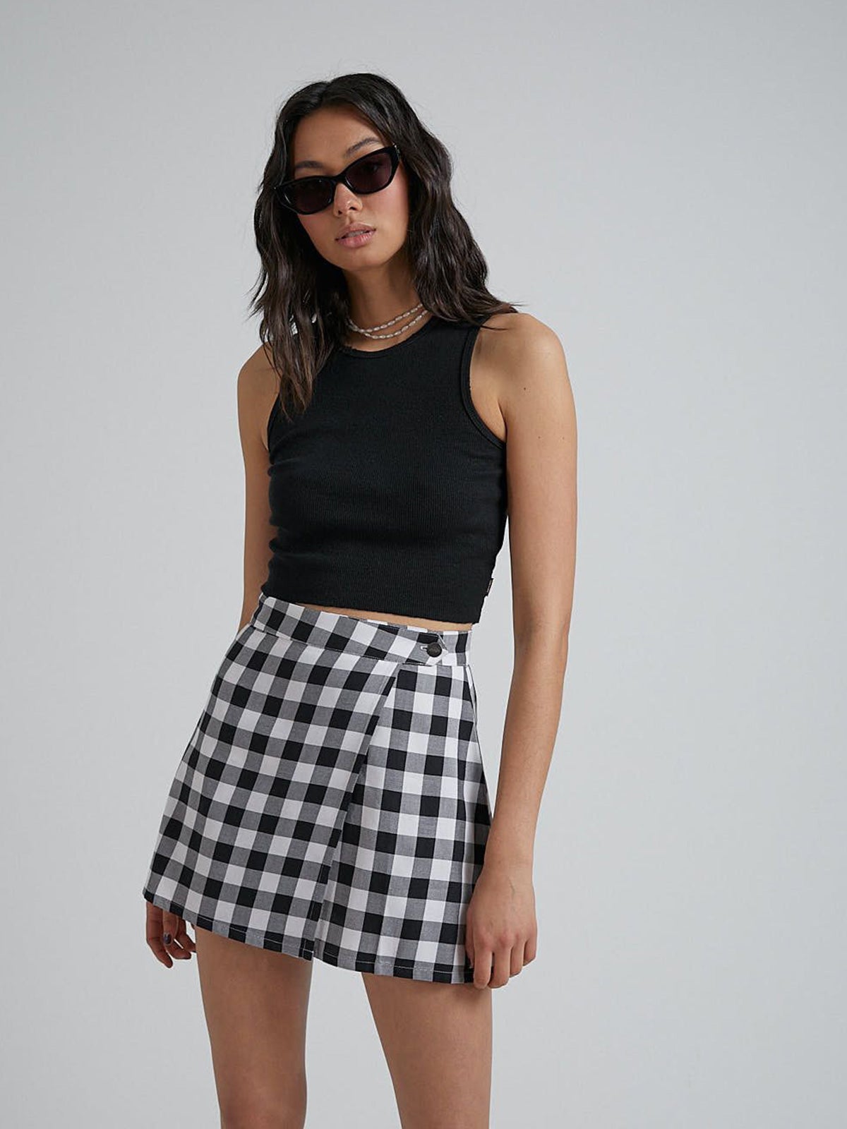 Gingham skirt outlet nz