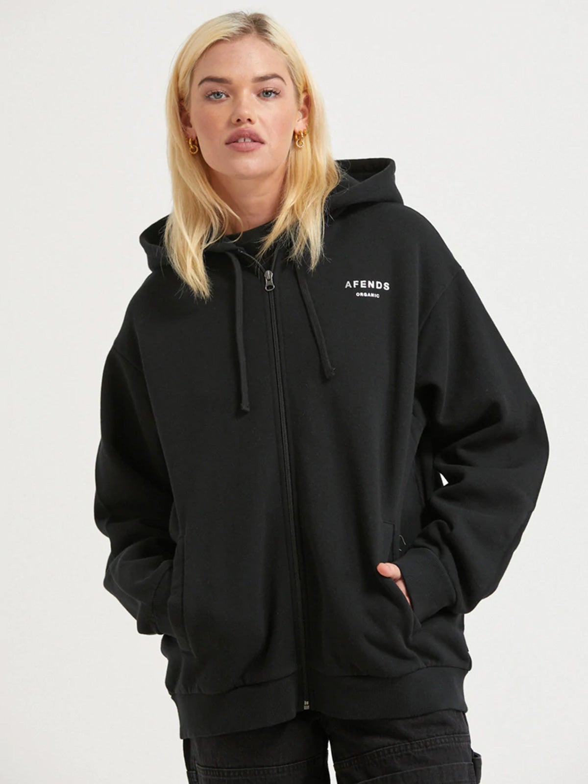 Cheap black shop zip up hoodie