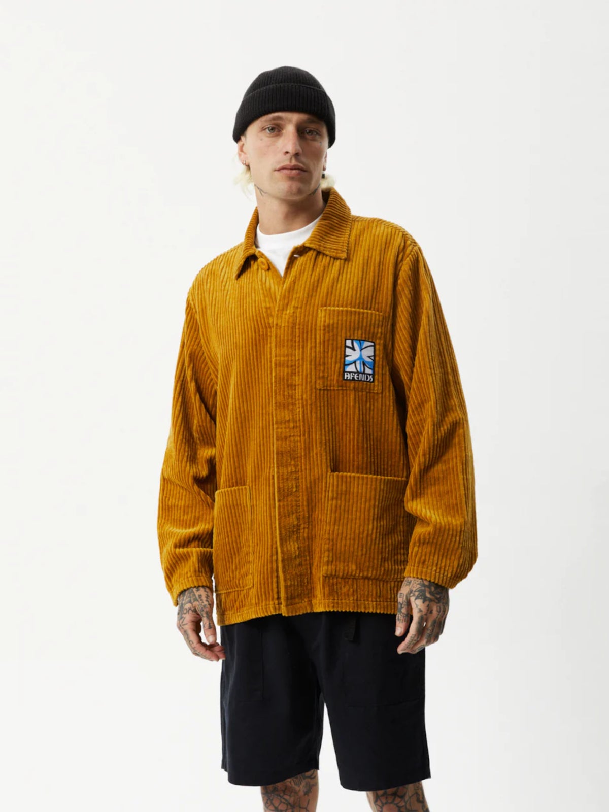 Corduroy shop jacket mustard