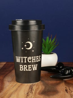 14 oz Stemless Wine Glass Tumbler- Witch's Brew Cauldron